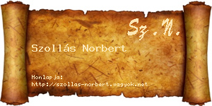 Szollás Norbert névjegykártya